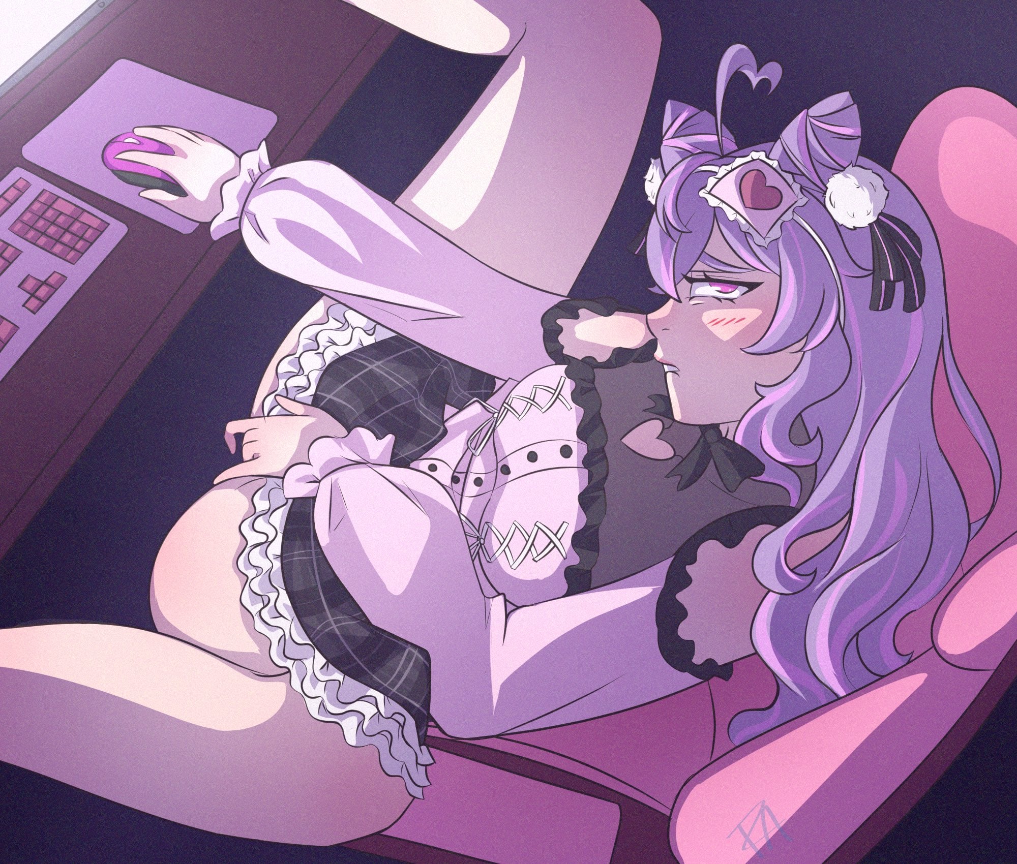 Can’t you see she’s busy? (MasturbationHentai Anime GIF)