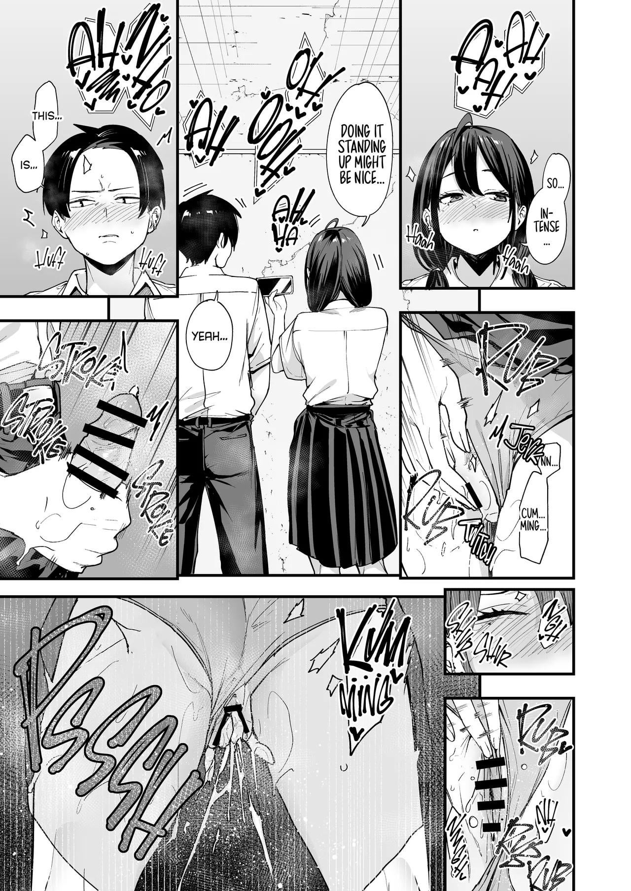 Masturbating Together With the Pervert Friend in school! (MasturbationHentai Anime GIF)