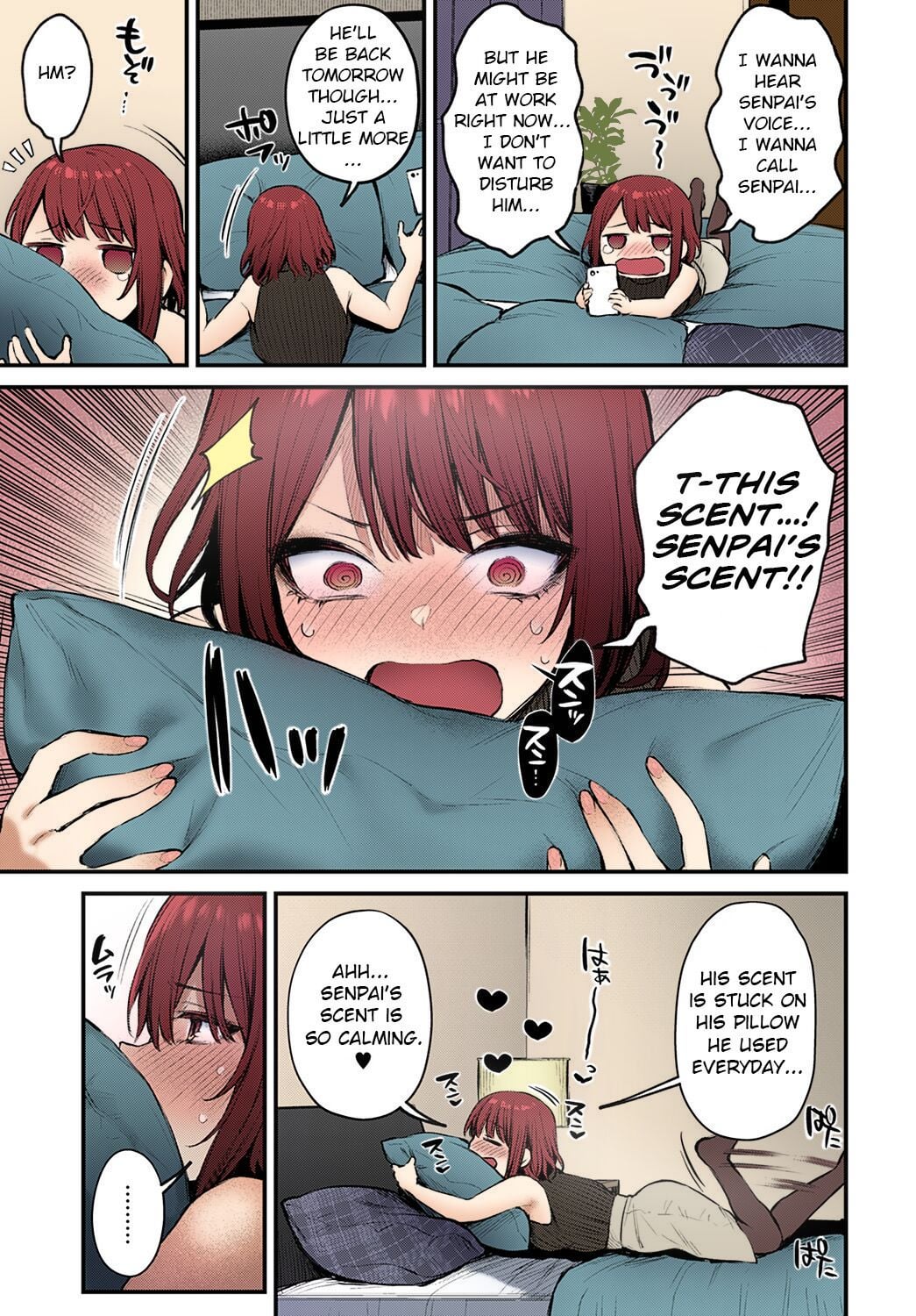 Lonely without Senpai's touch! (MasturbationHentai Anime GIF)