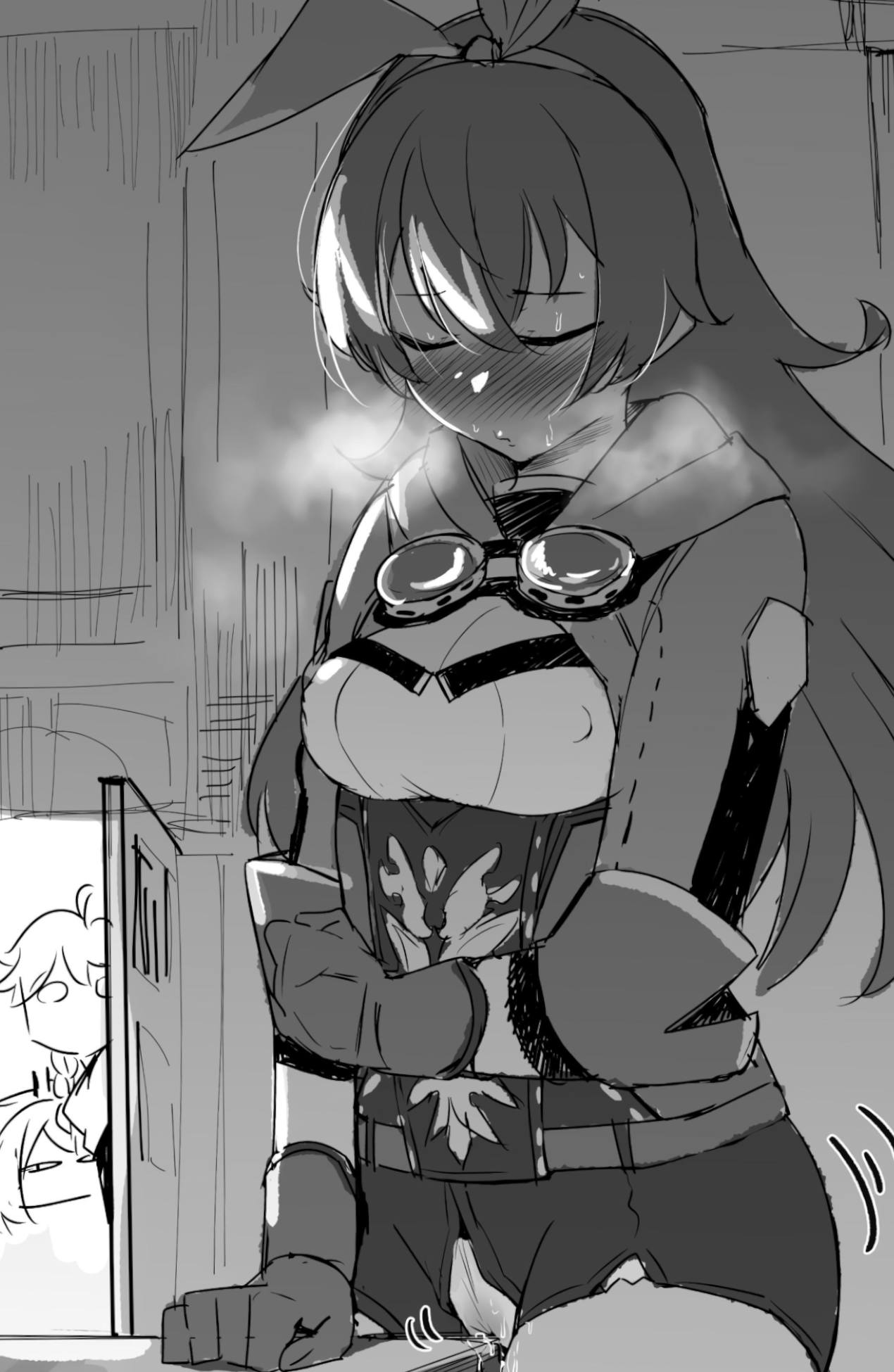 Riding the table (MasturbationHentai Anime GIF)