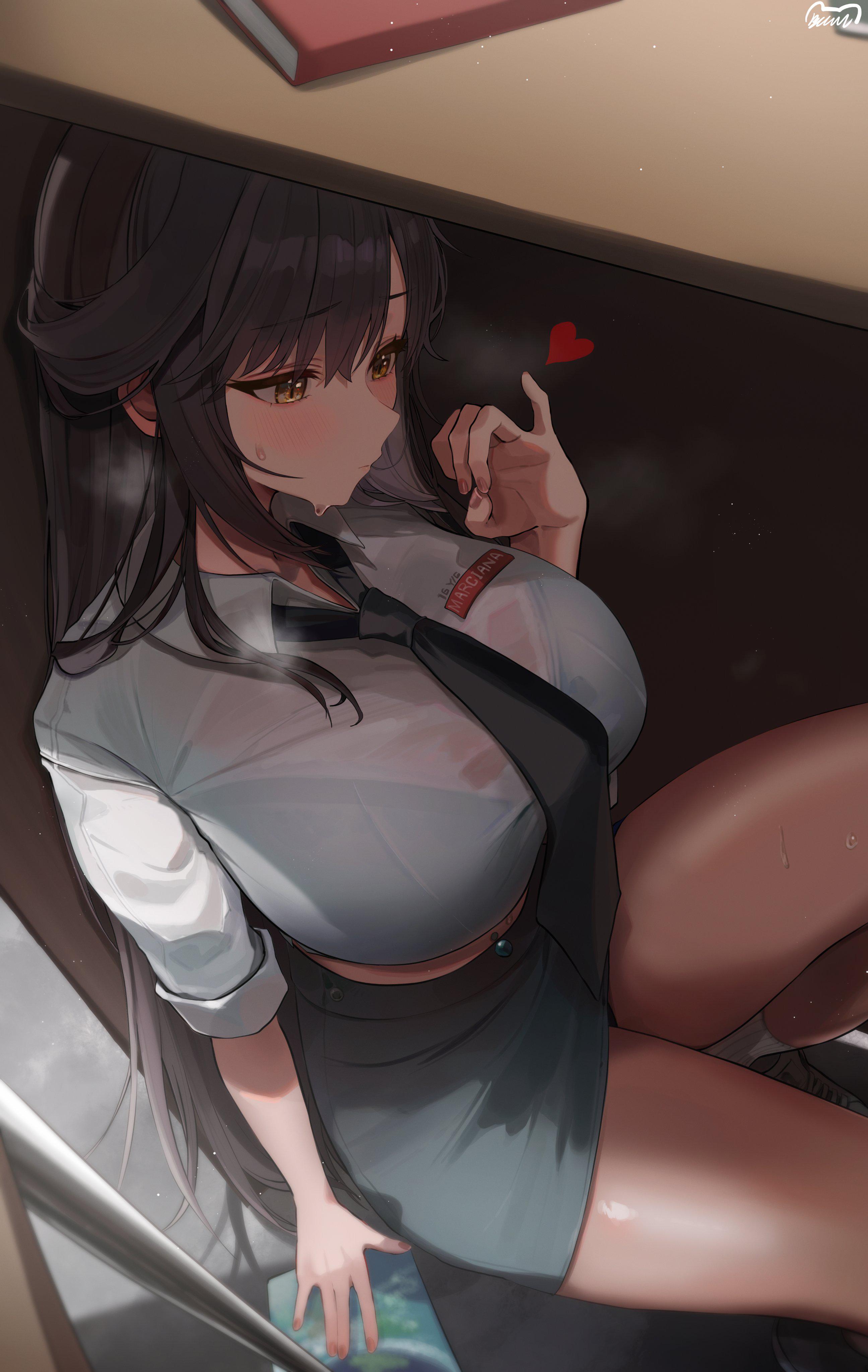 Marciana wants something under the desk (blanc) [Goddess of Victory: Nikke] - blanc