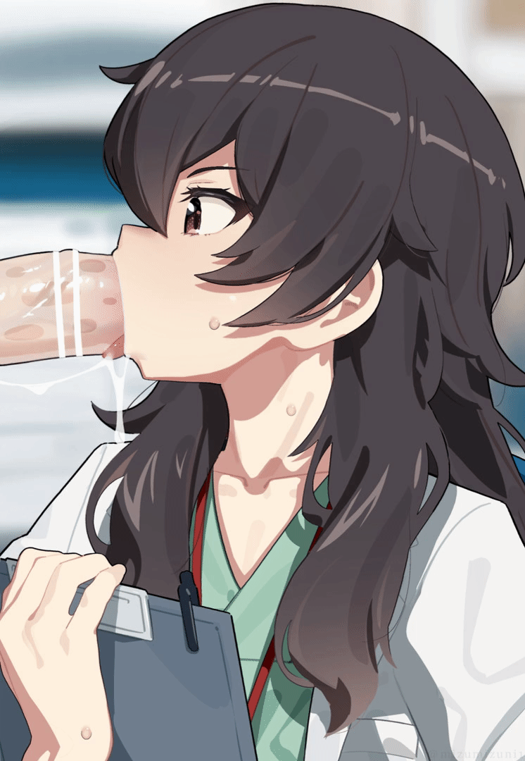 Let me examine your cock with my mouth~ (OralHentai Anime GIF)