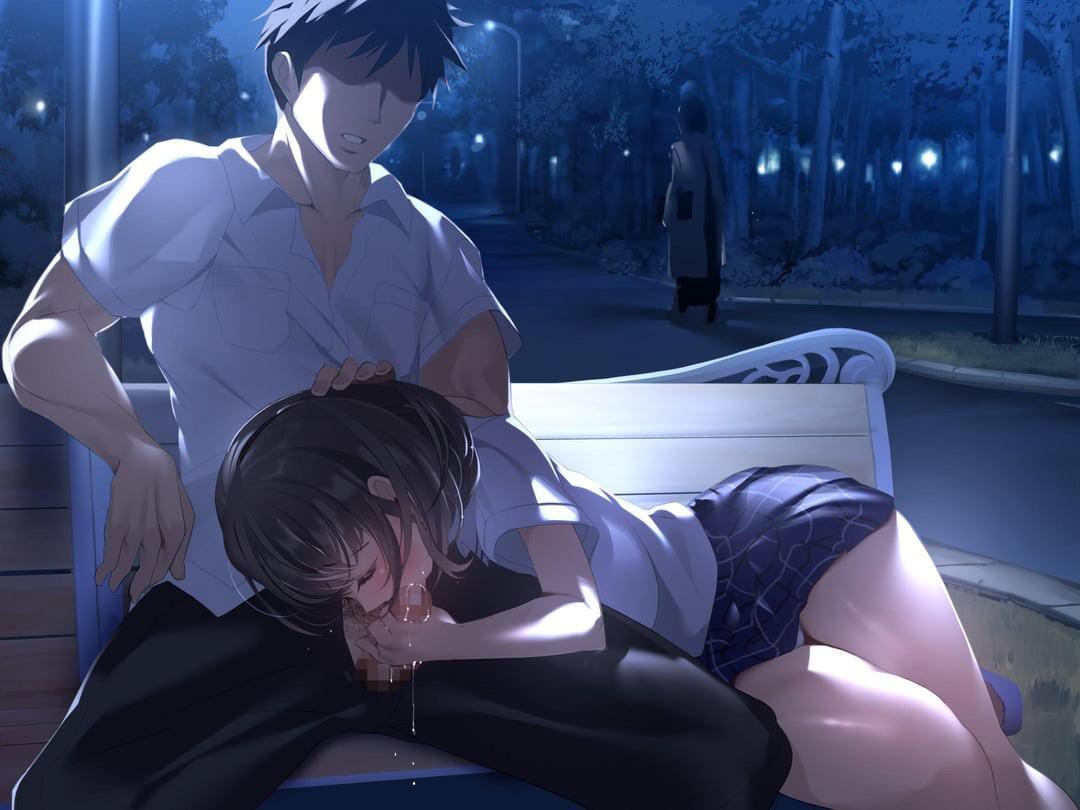 Being risky in the park (OralHentai Anime GIF)