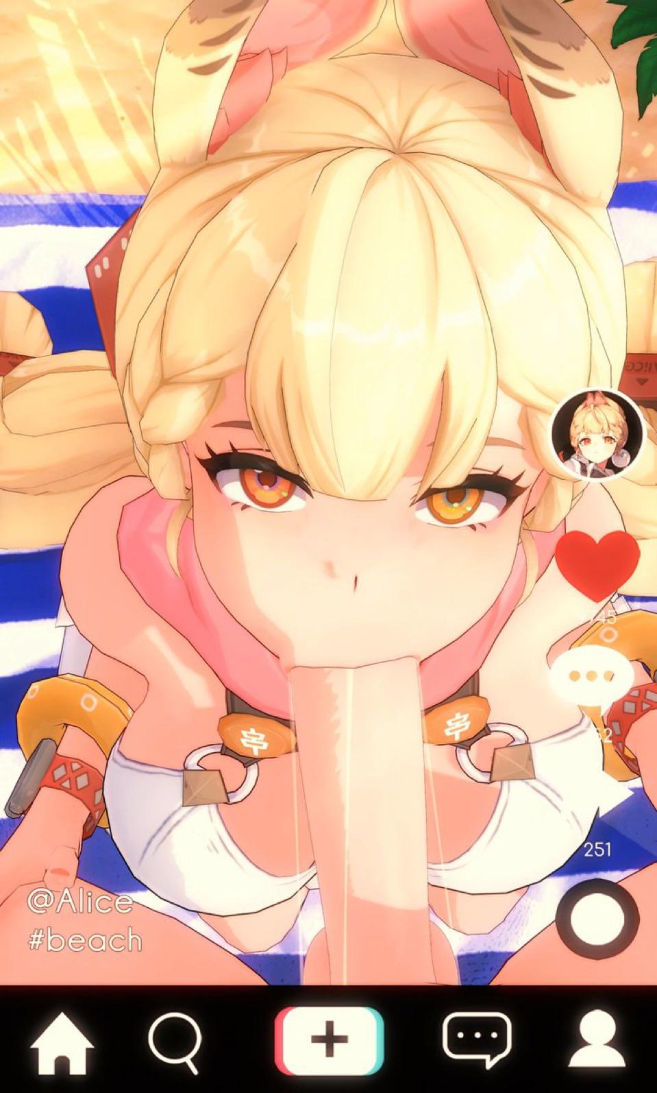 Alice made a new post (OralHentai Anime GIF)