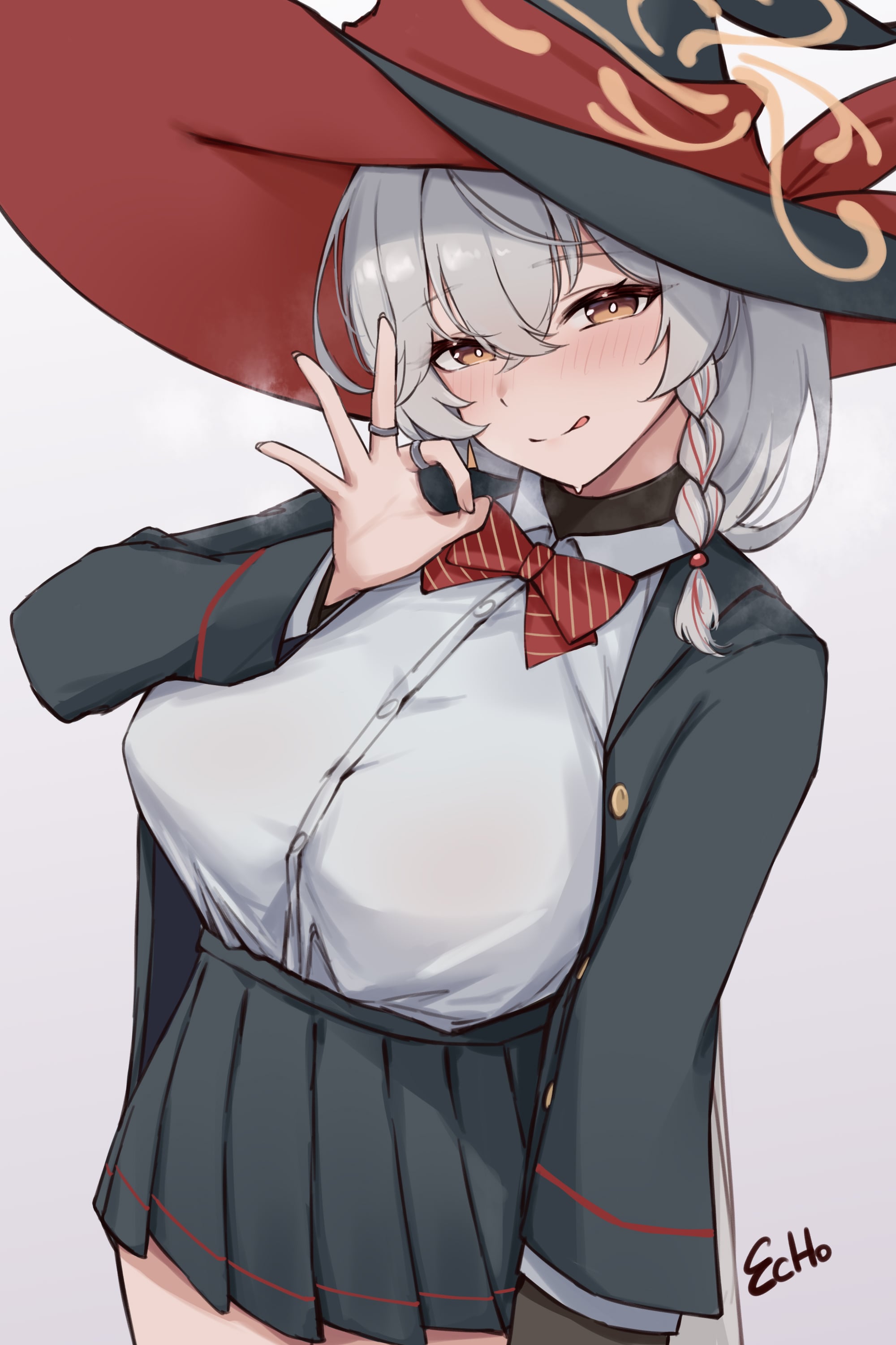 Eri hinting towards something... (OralHentai Anime GIF)