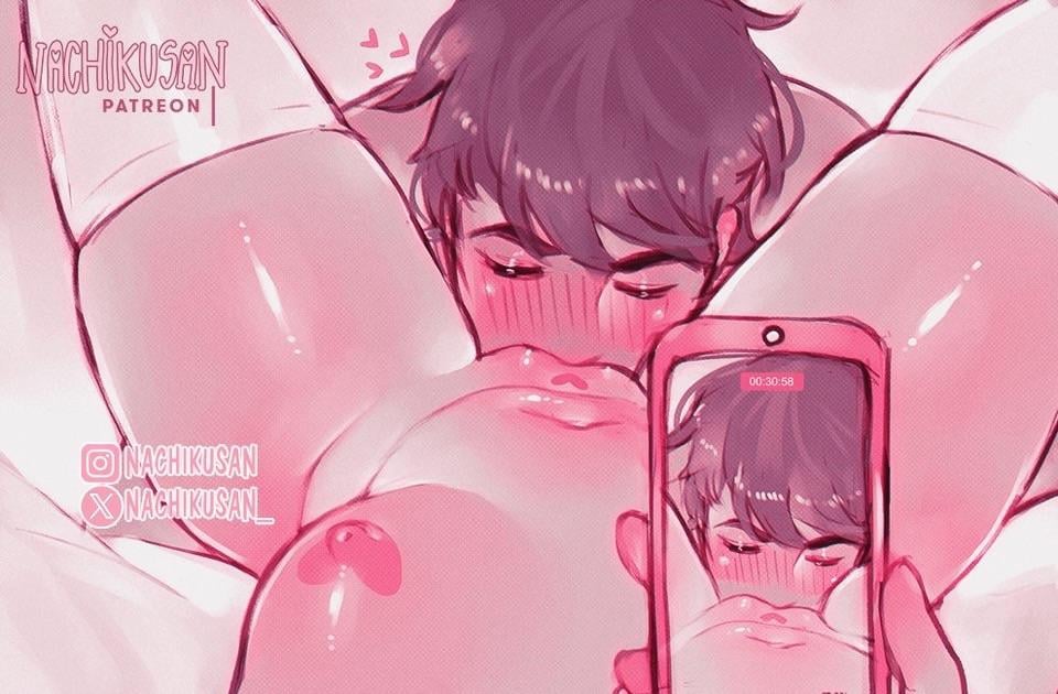 Mmm giving oral satisfaction to a woman with my mouth seems so hot I would love to do that. (OralHentai Anime GIF)