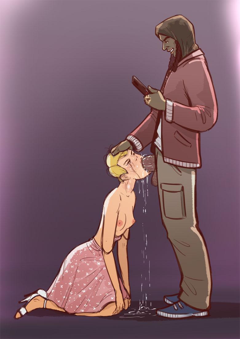 He doesn't care, you're just a wet mouth and a pair of perky tits 🥰 (OralHentai Anime GIF)