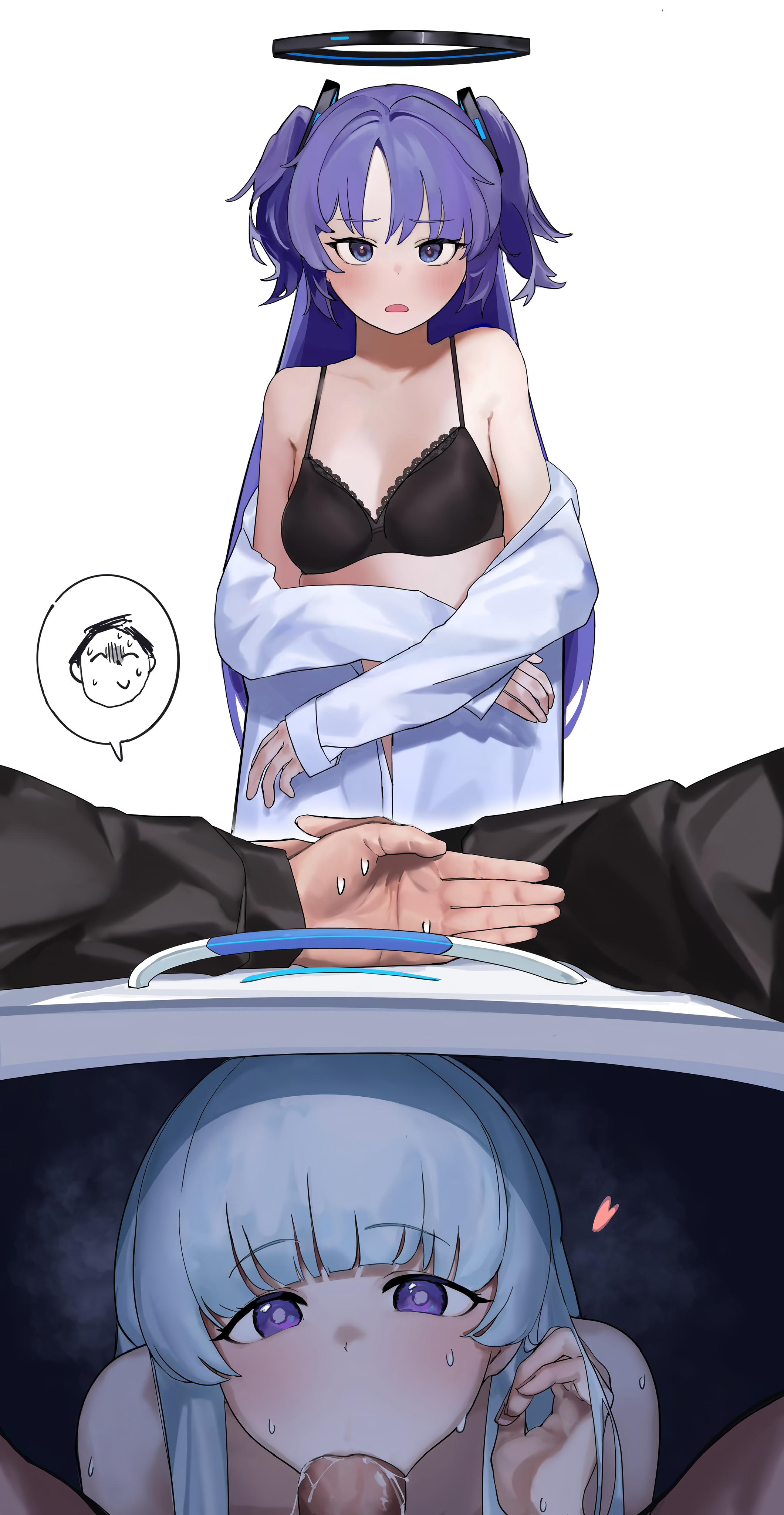 Noa stealth blowjob (OralHentai Anime GIF)
