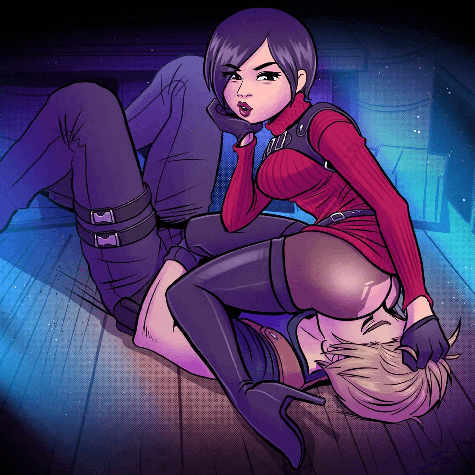 While she's on the phone even! (Leon Kennedy, Ada Wong. Resident Evil) - Leon Kennedy, Ada Wong. Resident Evil