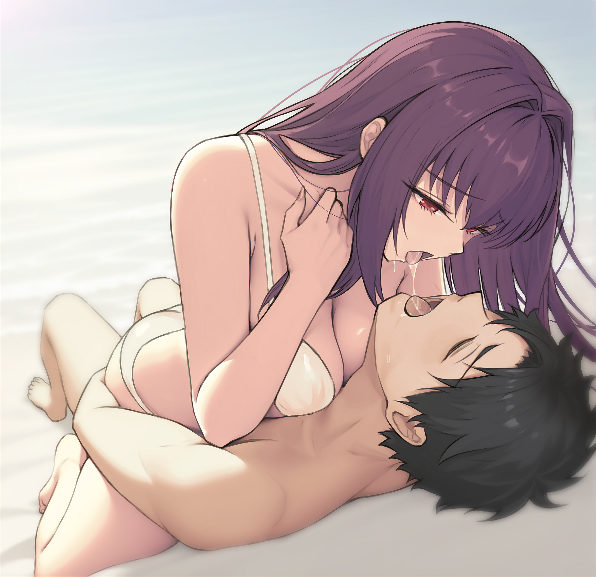 Gudao and Shishou French kissing (dynamitenatalia) [Fate/Grand Order] - dynamitenatalia