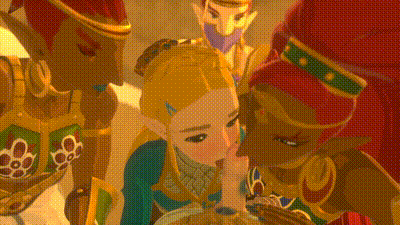 Zelda and Urbosa lick Link (Nodu) [The Legend of Zelda Breath of the Wild] - Nodu
