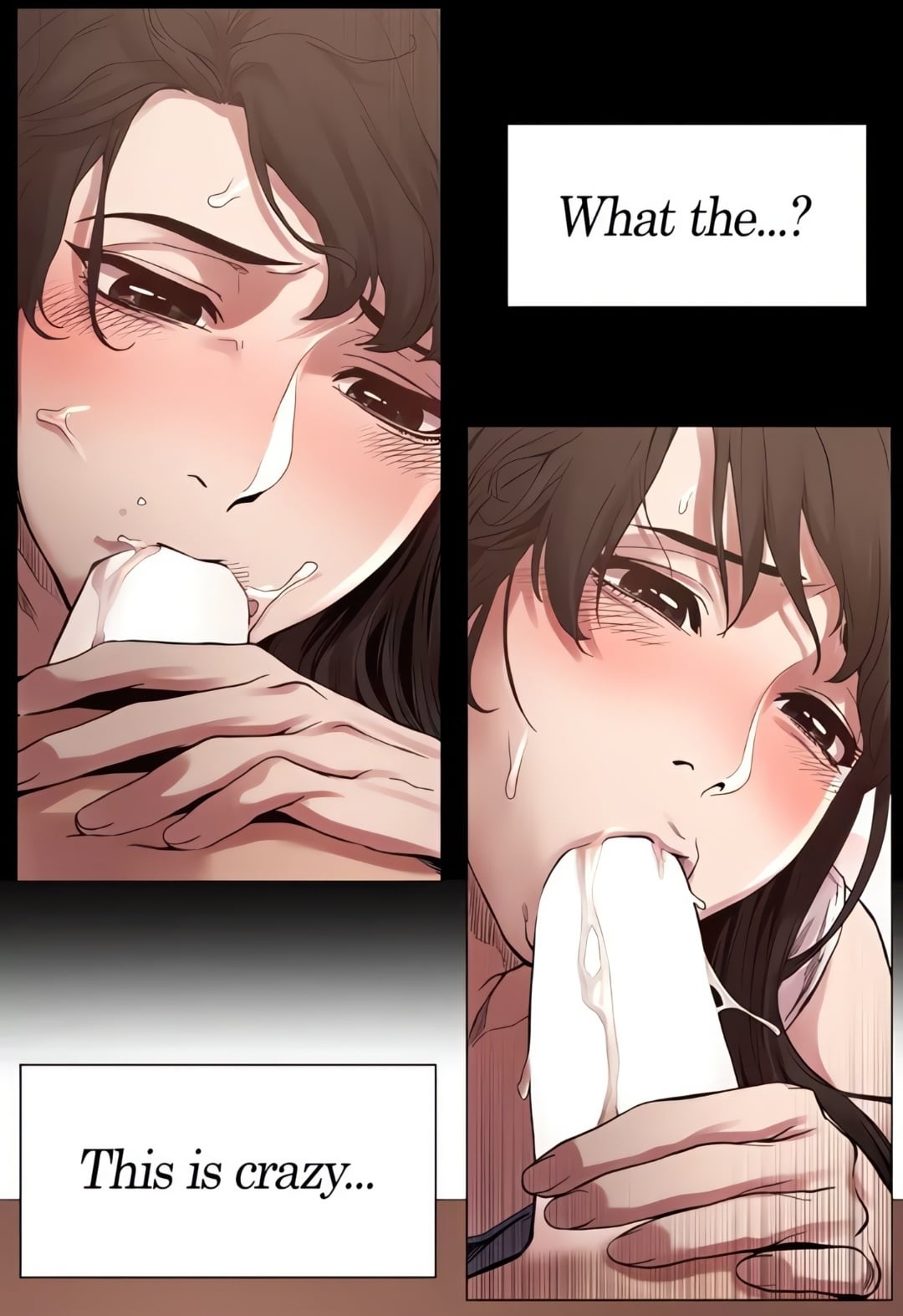 Getting BJ from Crush, Mee-hee! (OralHentai Anime GIF)