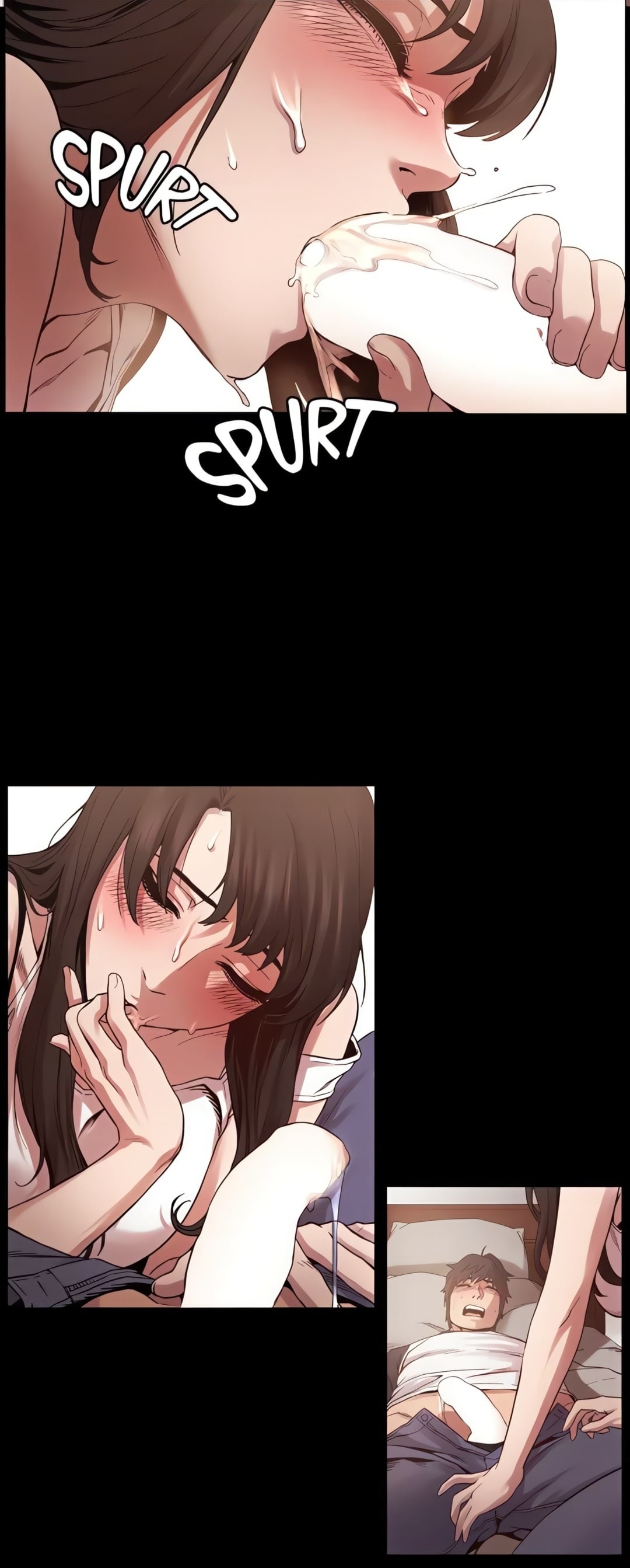 Getting BJ from Crush, Mee-hee! (OralHentai Anime GIF)