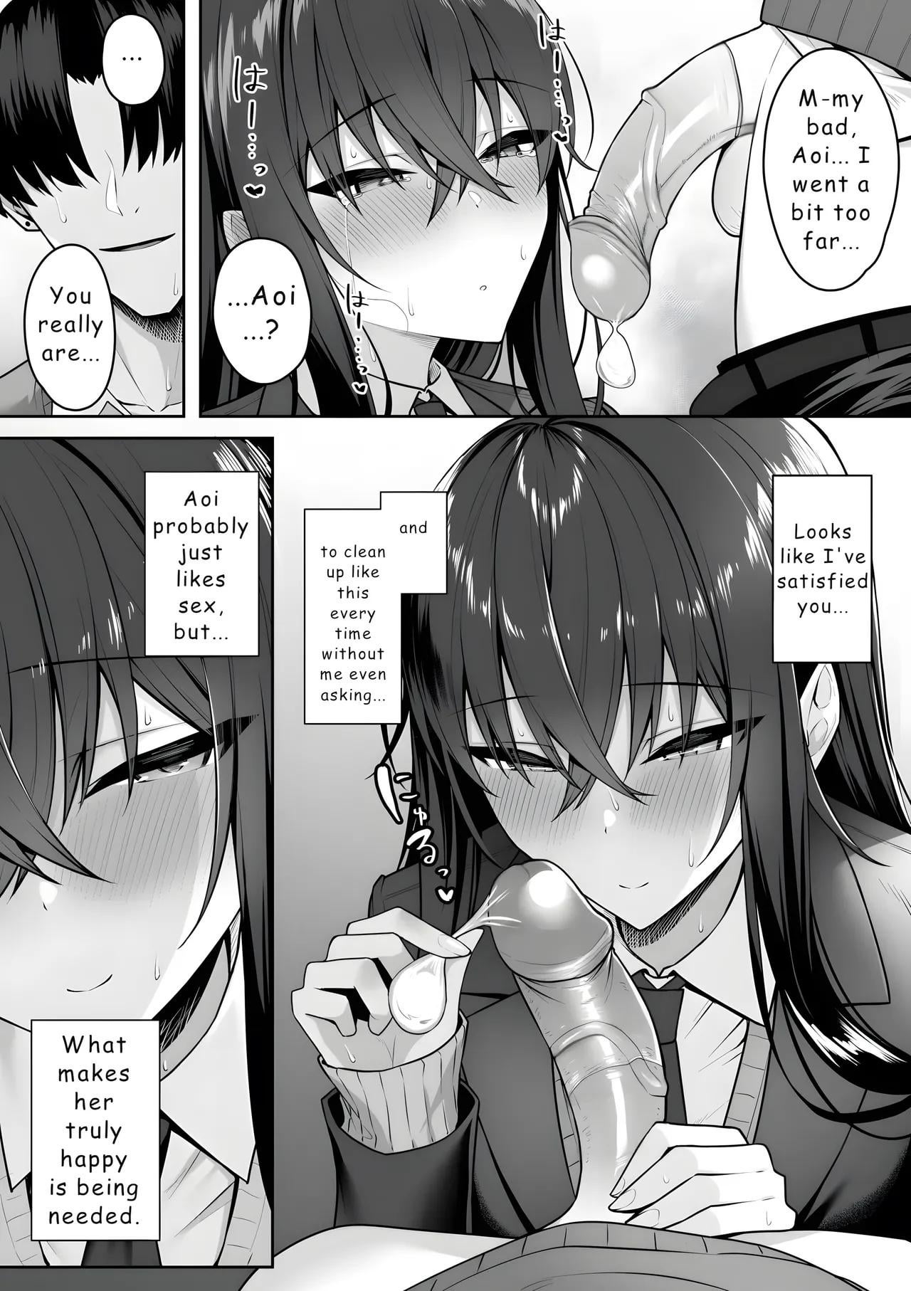 Sexy Aoi doing it in school! (OralHentai Anime GIF)
