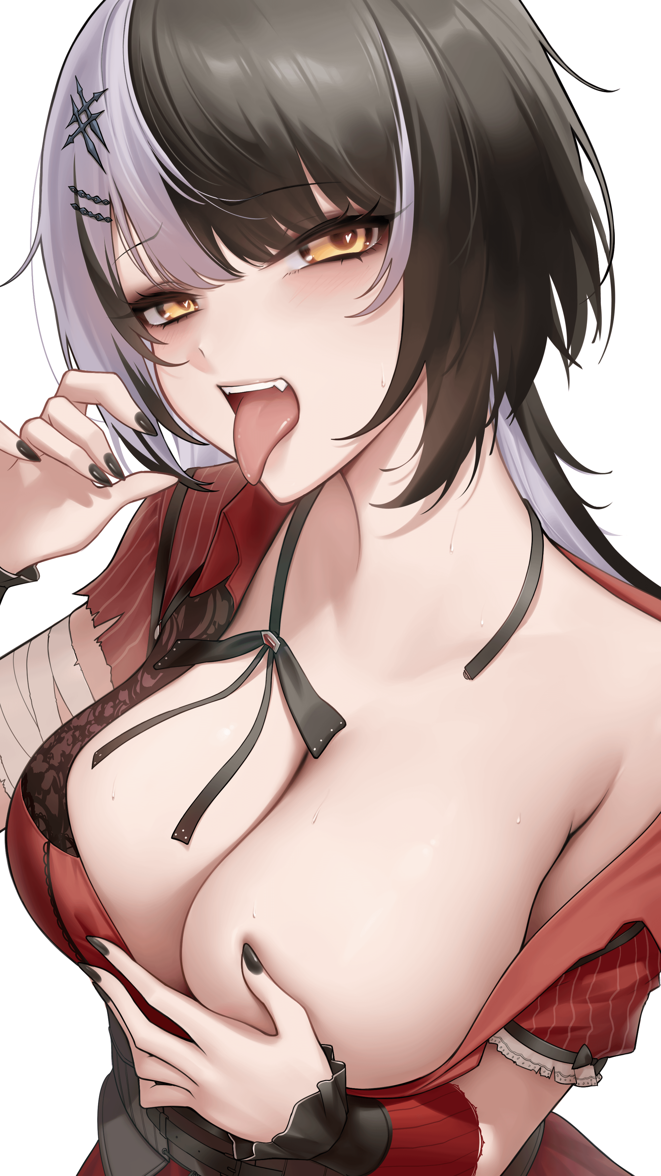 Oh no Shiori became infected! (OralHentai Anime GIF)