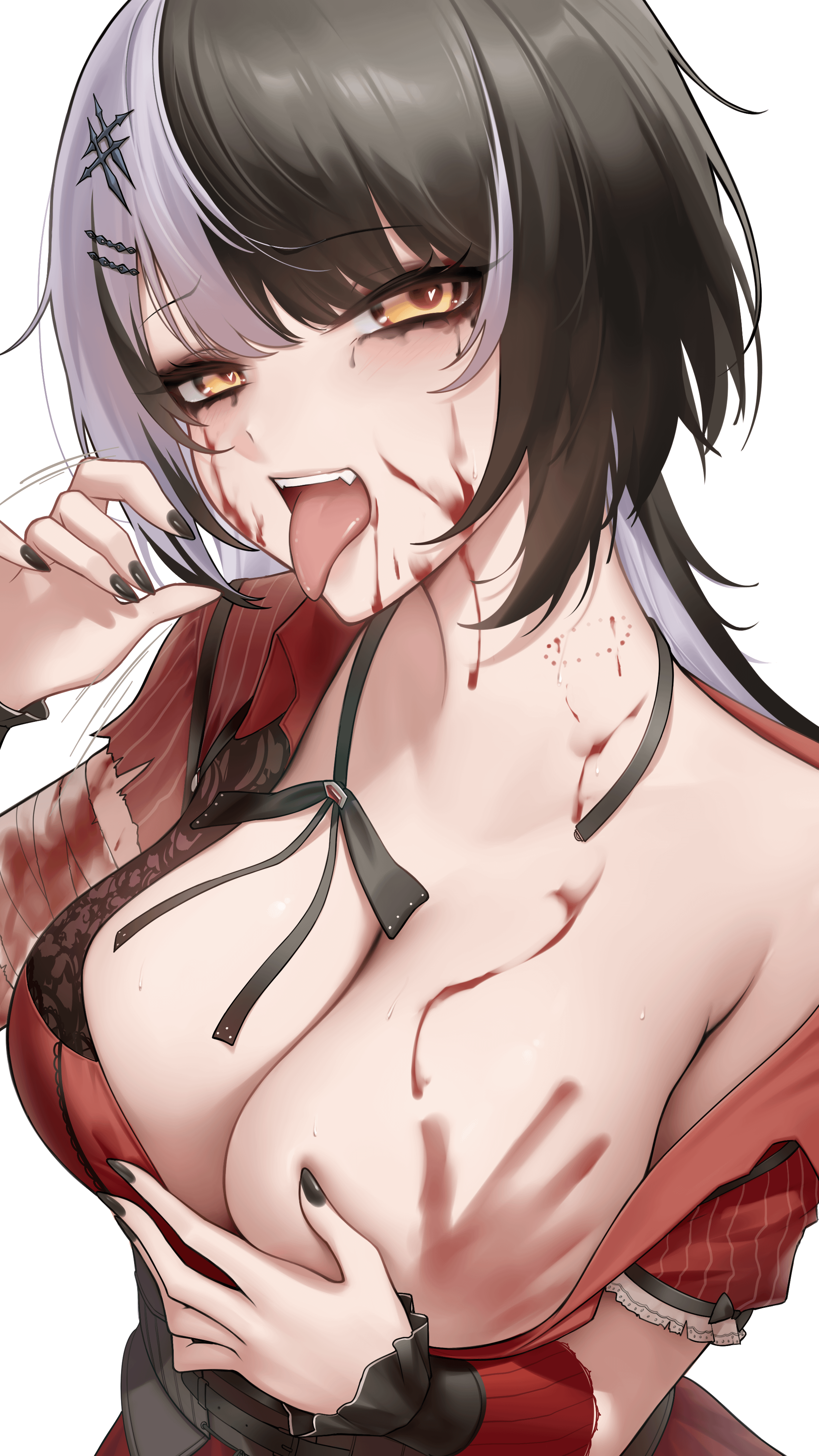 Oh no Shiori became infected! (OralHentai Anime GIF)