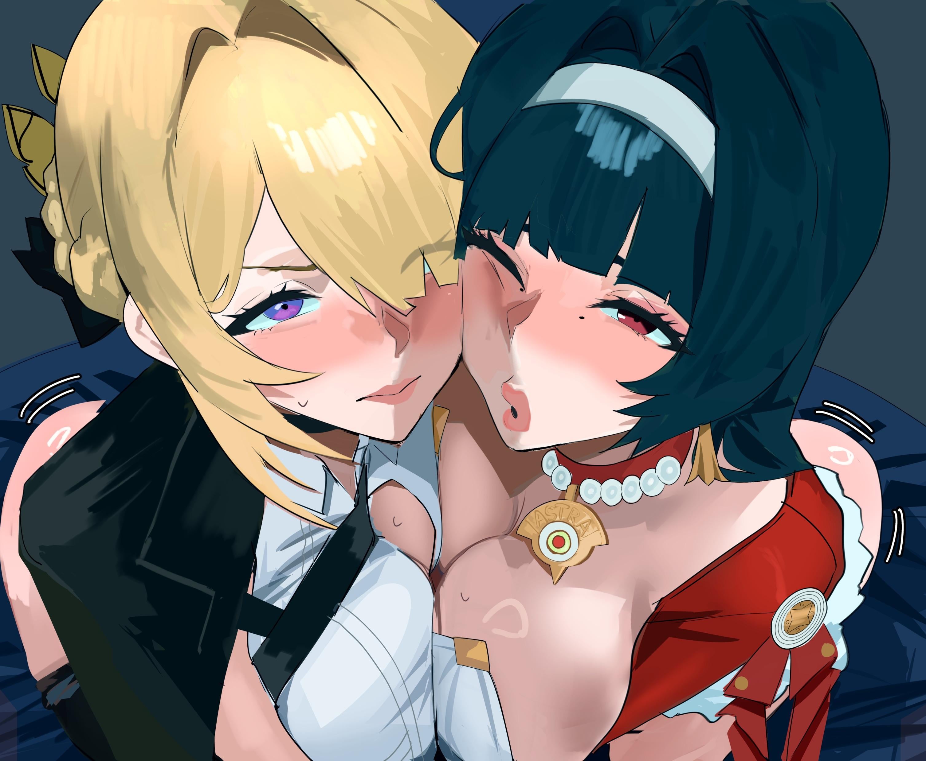 Evelyn & Astra Yao sharing Blowjob (Redi) [Zenless Zone Zero] - Redi