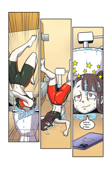 Akko Kagari, Sucy Manbavaran, Diana Cavendish and the blue team in LWA: Bathroom Incident Pages 50-69(RamenSquad) [Little Witch Academia] - RamenSquad