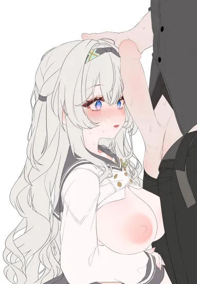 Alot to take in... (Embarrassed Hentai Anime GIF)