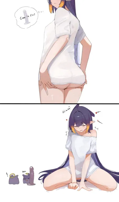 Maybe a little too much (Masturbation Hentai Anime GIF)