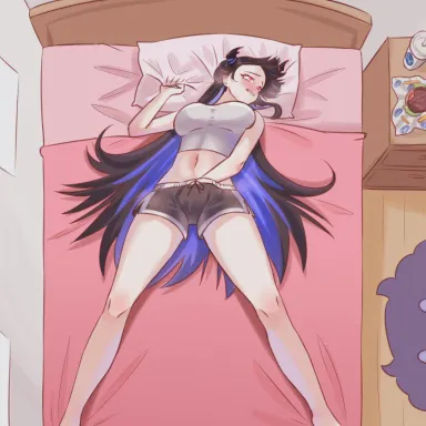 Even has food besides for the burned calories (Masturbation Hentai Anime GIF)