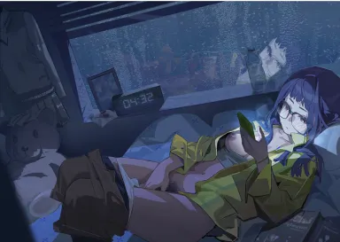Cozy touching (Masturbation Hentai Anime GIF)