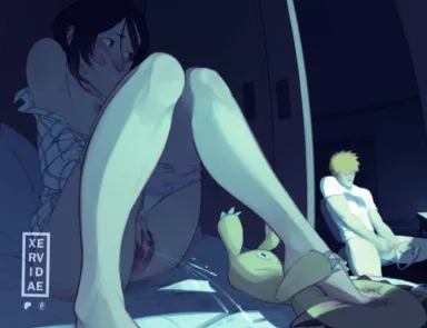 Observation of panty misuse (Masturbation Hentai Anime GIF)