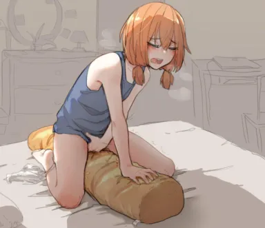 Always like this when home alone (Masturbation Hentai Anime GIF)