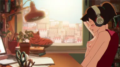 Lofi girl (Masturbation Hentai Anime GIF)