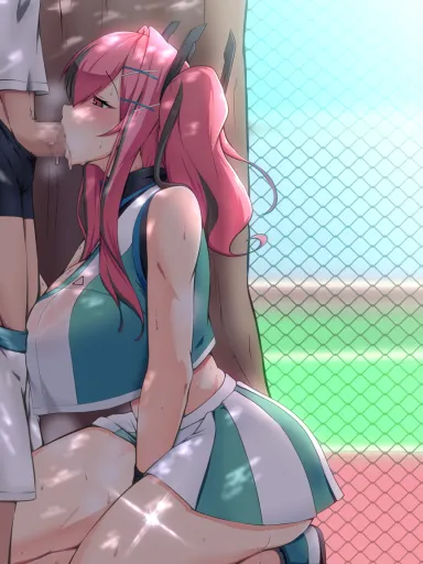 Satisfying me and him at the same time (Masturbation Hentai Anime GIF)