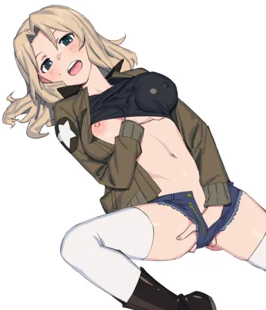 Kay, girls und panzer (Masturbation Hentai Anime GIF)