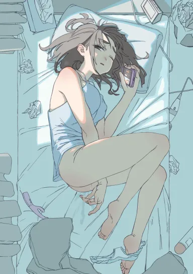 She's worn herself out (Masturbation Hentai Anime GIF)