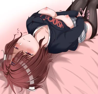 Thinking about senpai (Masturbation Hentai Anime GIF)