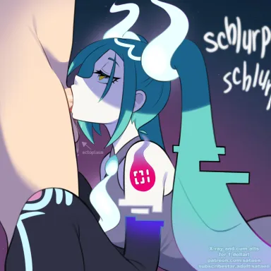 Ghost Miku blowjob (SataenArt) - SataenArt