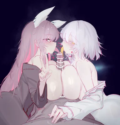 In between a soft and a bouncy place (Oral Hentai Anime GIF)