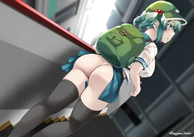Dressed comfortably to go shopping (Public Hentai Anime GIF)