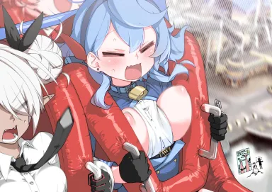 She knew they'd fall out.. she didn't expect the ride to be so scary.. (Public Hentai Anime GIF)