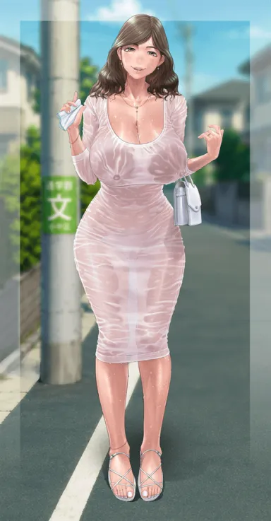A white wet dress that became see through for this plump MILF get her some creampie sex on the parking lot with nipple piercing and jewlery on her clit (Chichi maro/乳まろ) - Chichi maro/乳まろ