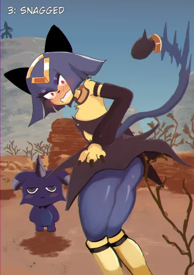 Snagged on a bush (Public Hentai Anime GIF)