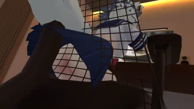 "what happened to your gamer chair? did you break it again?" SHUT UP! its content for my fansly! (Public Hentai Anime GIF)
