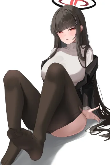 Rio taking off her tights [Blue Archive] - Blue Archive