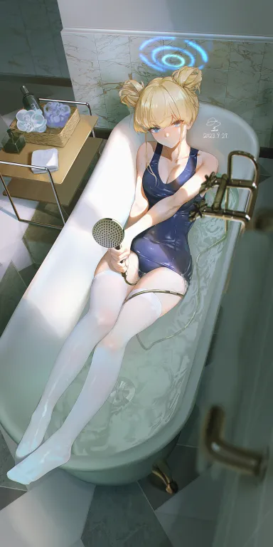 Toki in the bathtub [Blue Archive] - Blue Archive