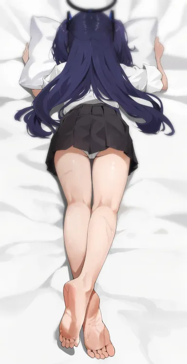 Yuuka lying in bed [Blue Archive] - Blue Archive