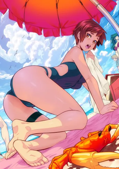 [OC] Kei from WiFi Wars: Speedometer in Swimsuit. - OC