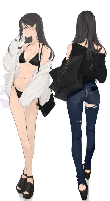 Full-zip denim girl [Original] - Original