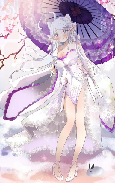Yuki-onna [Original] (ふ桜ゆめ) (crosspost from r/ElvenGirls) - Original